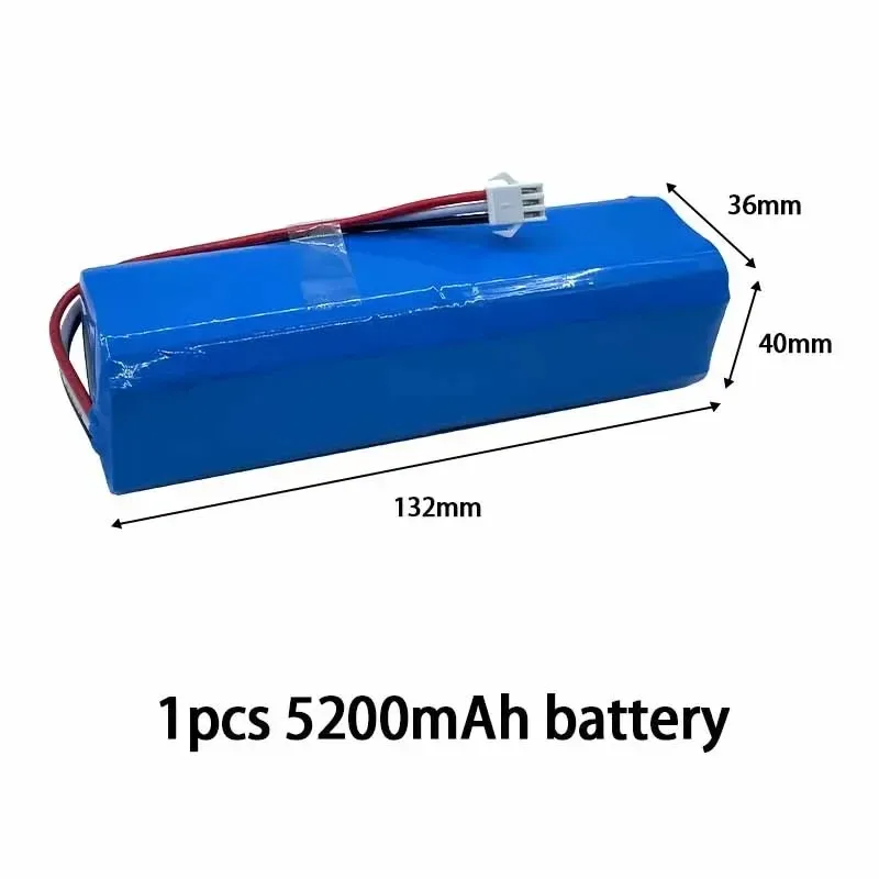 2024 100% originale per XiaoMi Viomi S9 Lydsto R1 Roidmi Eve Plus 14.4V batteria al litio 2 p4s 5200mAh 6800mAh 9800mAh 12800mAh