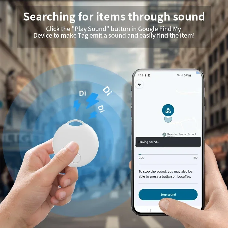 CD Smart Tag Bluetooth Tracker Work With Android Google Find Hub Key Finder Pet Locator AirTag for Xiaomi Samsung Vivo Phones image 4