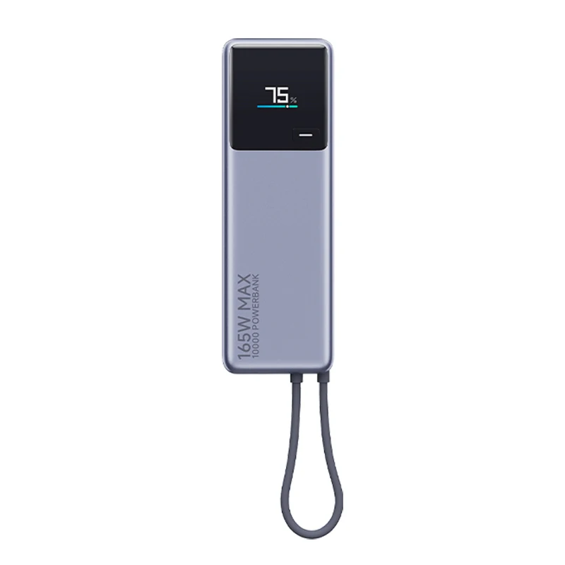 Xiaomi 165W Power Bank 10000 PB1165MI Integrated USB C Cable LED