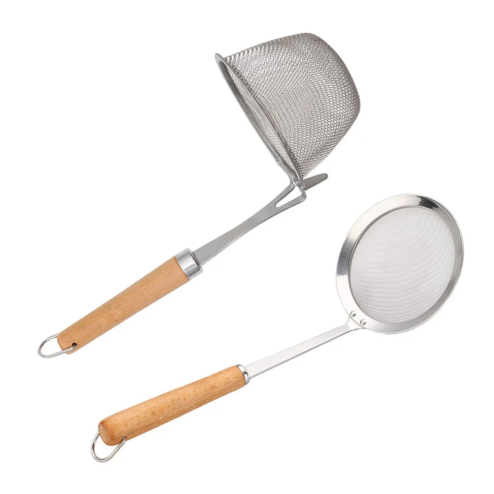 

1Set Stainless Steel Colander Spoon Wear-Resistant Kitchen Gadget Noodle Straining Basket Multipurpose Strainer Sieve Wide Uses