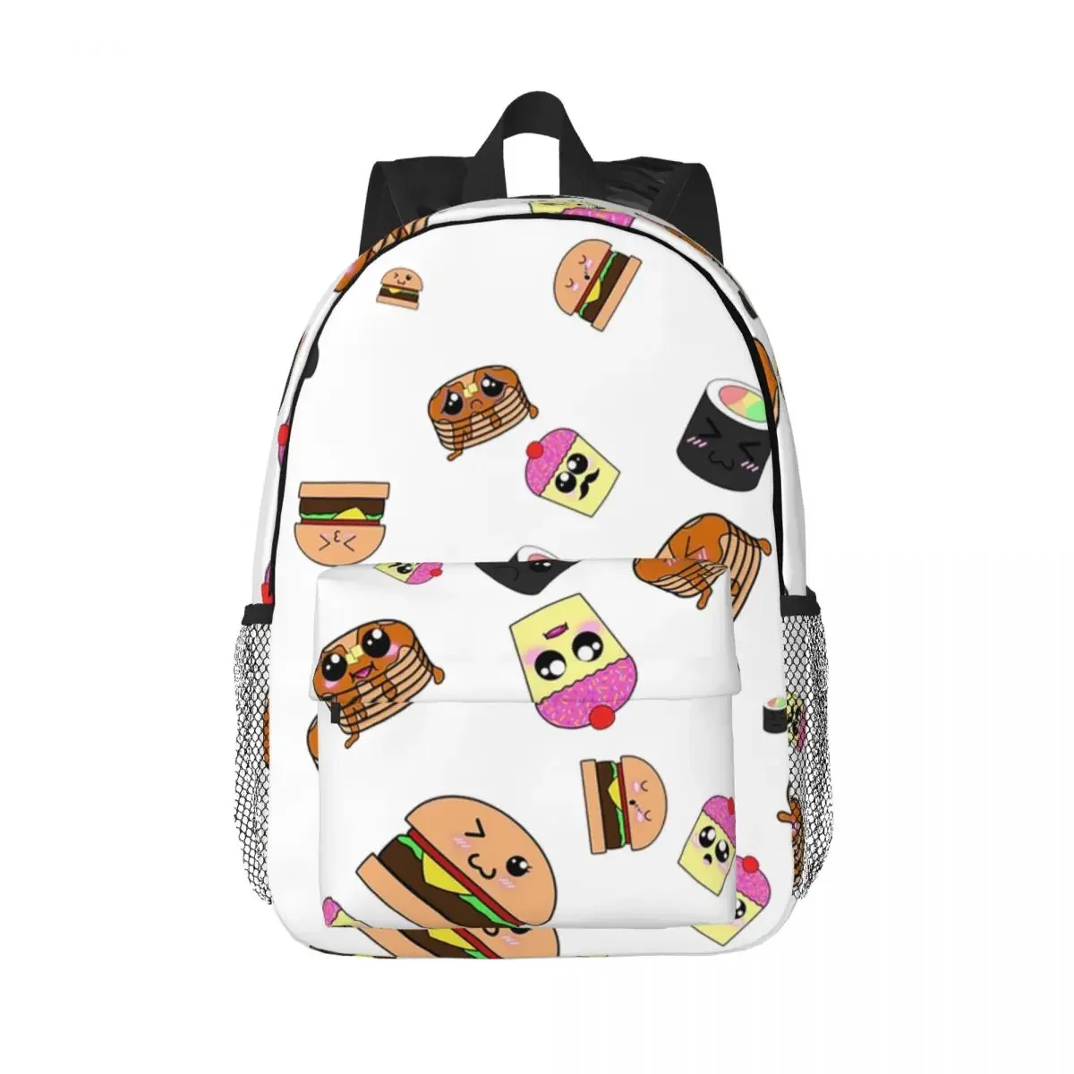 

Kawaii Foods Pattern Backpacks Boys Girls Bookbag Casual Students School Bags Travel Rucksack Shoulder Bag Large Capacity