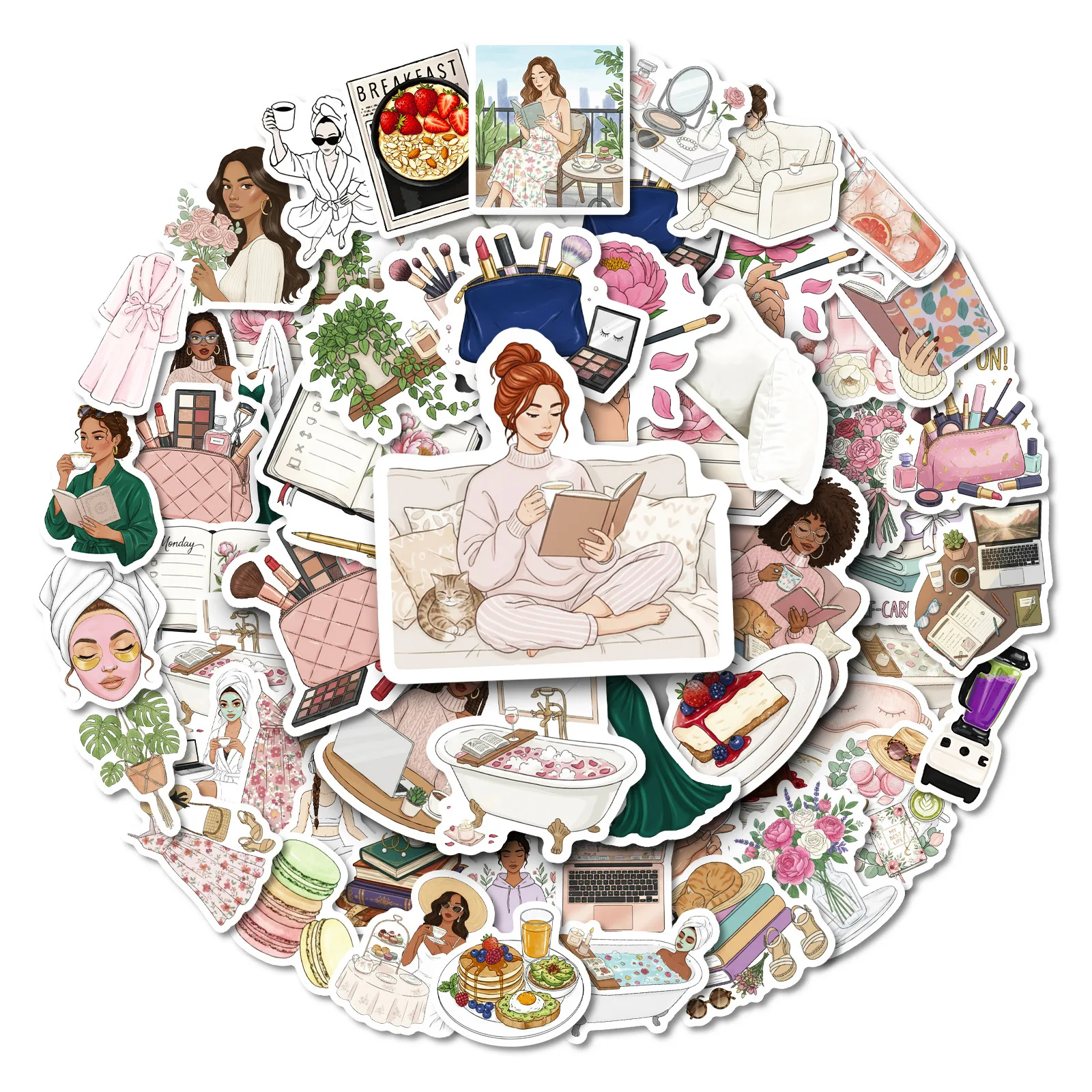 สติกเกอร์ลายกราฟฟิตี้สไตล์ INS 56 ชิ้น สำหรับตกแต่งกล่องเครื่องเขียน โทรศัพท์มือถือ แก้วน้ำ และกระเป๋าเดินทาง