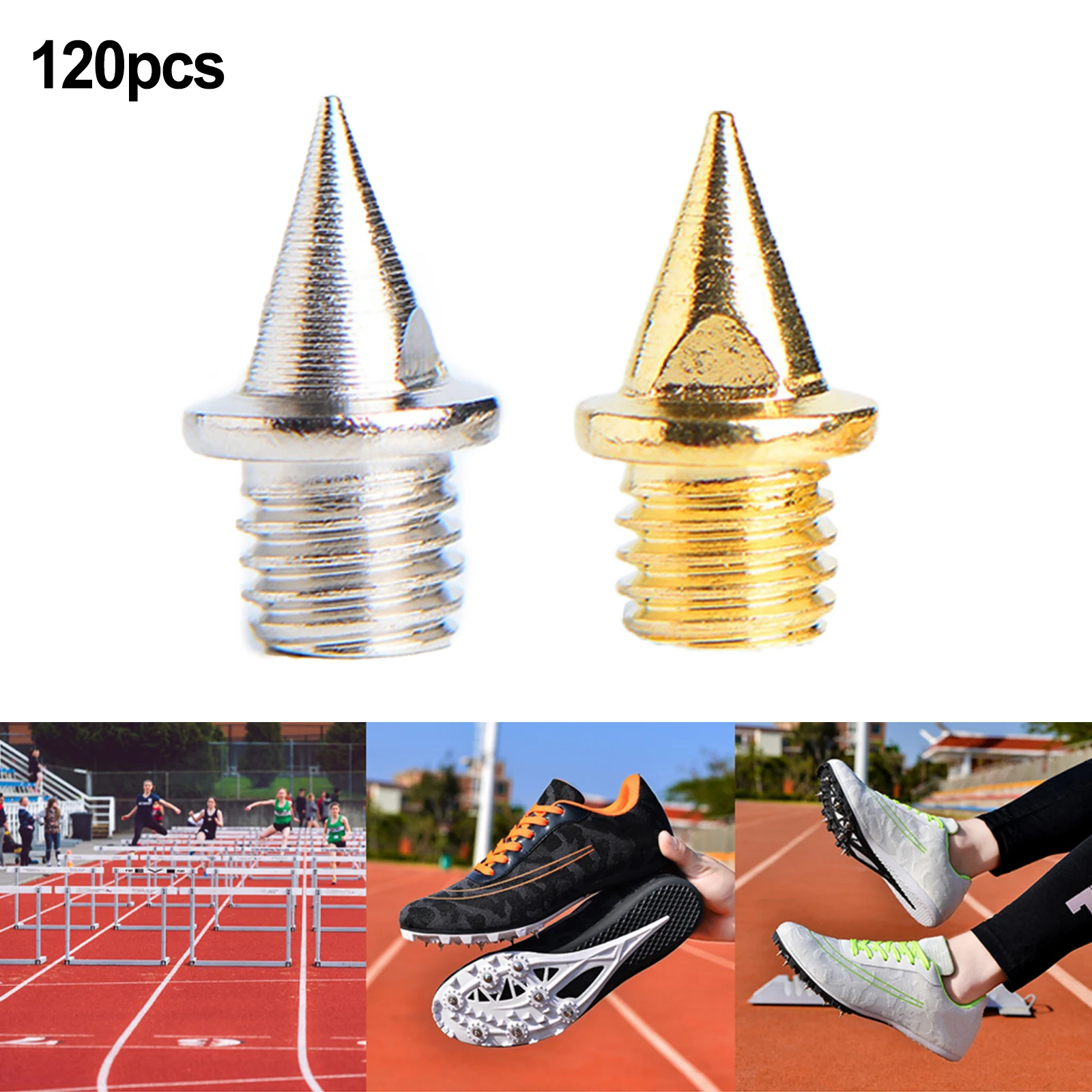 120-Pack Premium 7mm Steel Track & Field Spikes 1/4