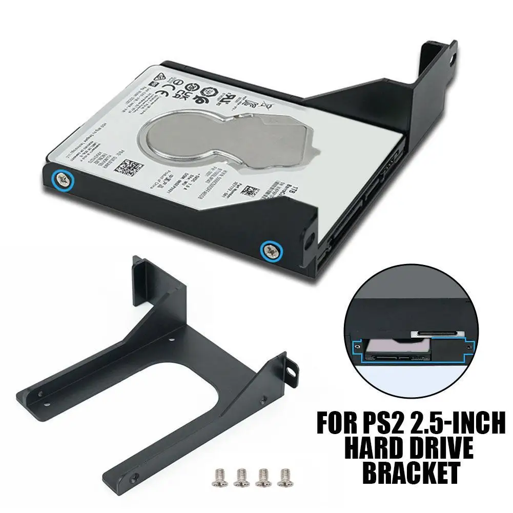 For 2.5 Inch Hard Drive Bracket With Screws 3D Printed Bracket For Sony PlayStation2 Plastic Type Accessories