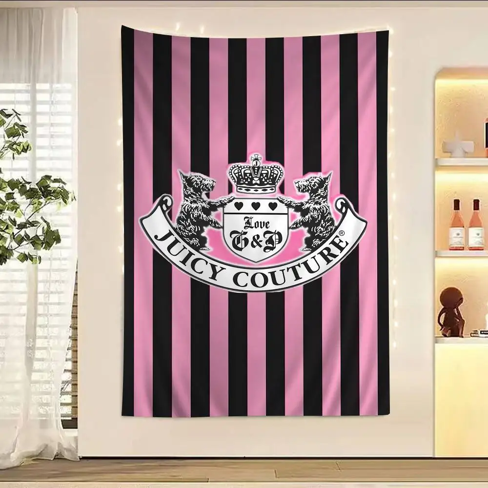 J-Juicy C-Couture Anime Wandteppich Hippie Blumen Wandteppiche Wohnheim Deko Günstige Hippie Wandbehänge