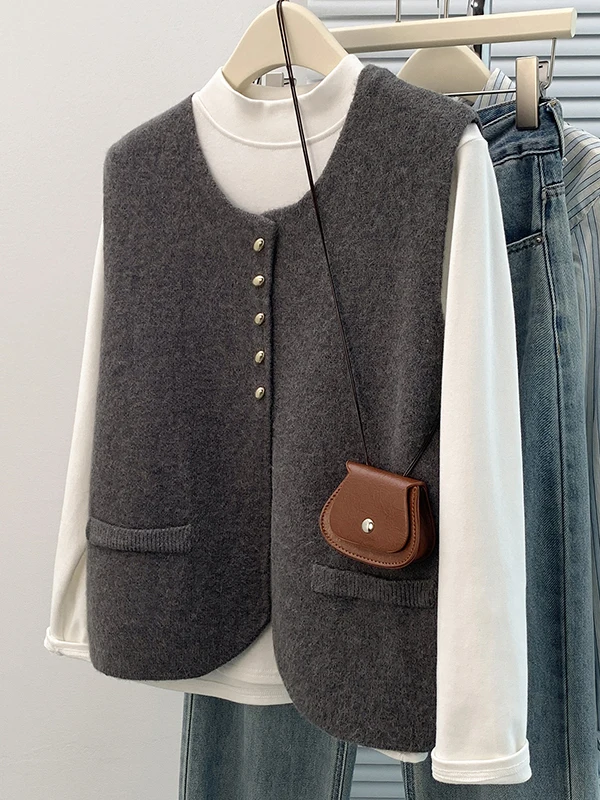 Ey Knitted Vest Out… - image