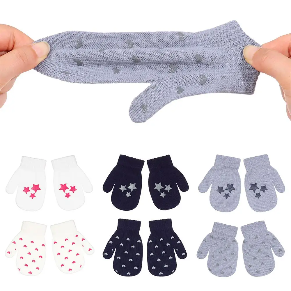 

Новые популярные нескользящие мягкие спортивные перчатки на открытом воздухе, толстые теплые милые детские перчатки с героями мультфильмов, вязаные варежки