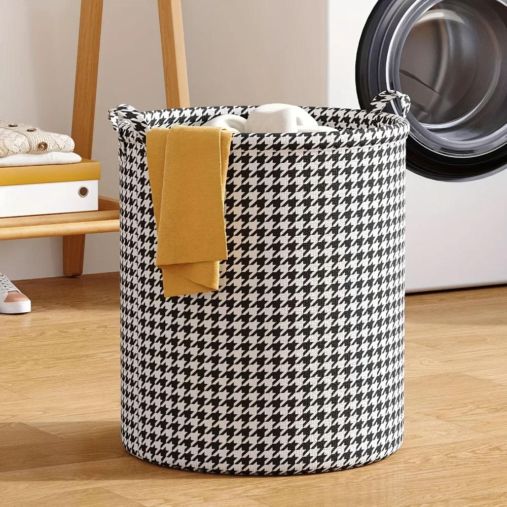 Hot sales Foldable Household Laundry Hamper Modern Fabric Storage Baskets With Handle Versatile For Bedroom Bathroom Living Room