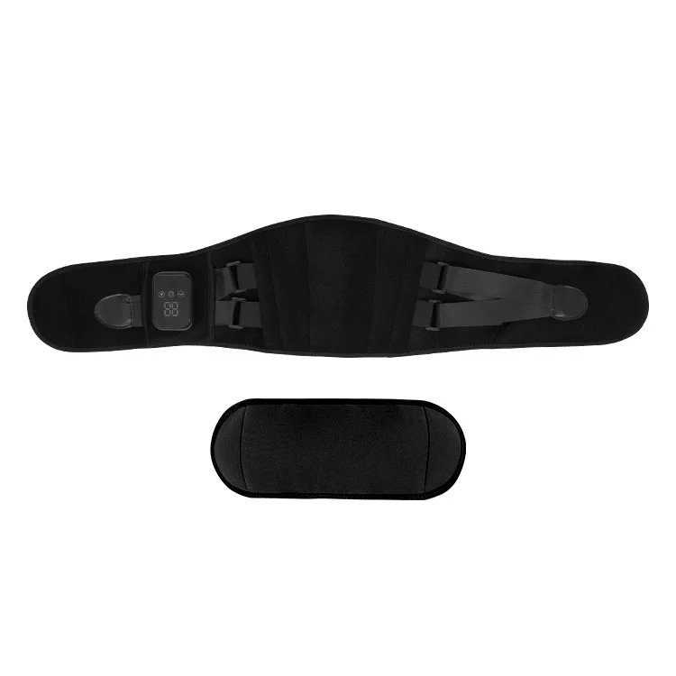 Bezprzewodowy pas grzewczy na talię z funkcją masażu, gorący kompres na brzuch, masażer lędźwiowy, wibracyjny elektryczny pas masujący z muzyką.