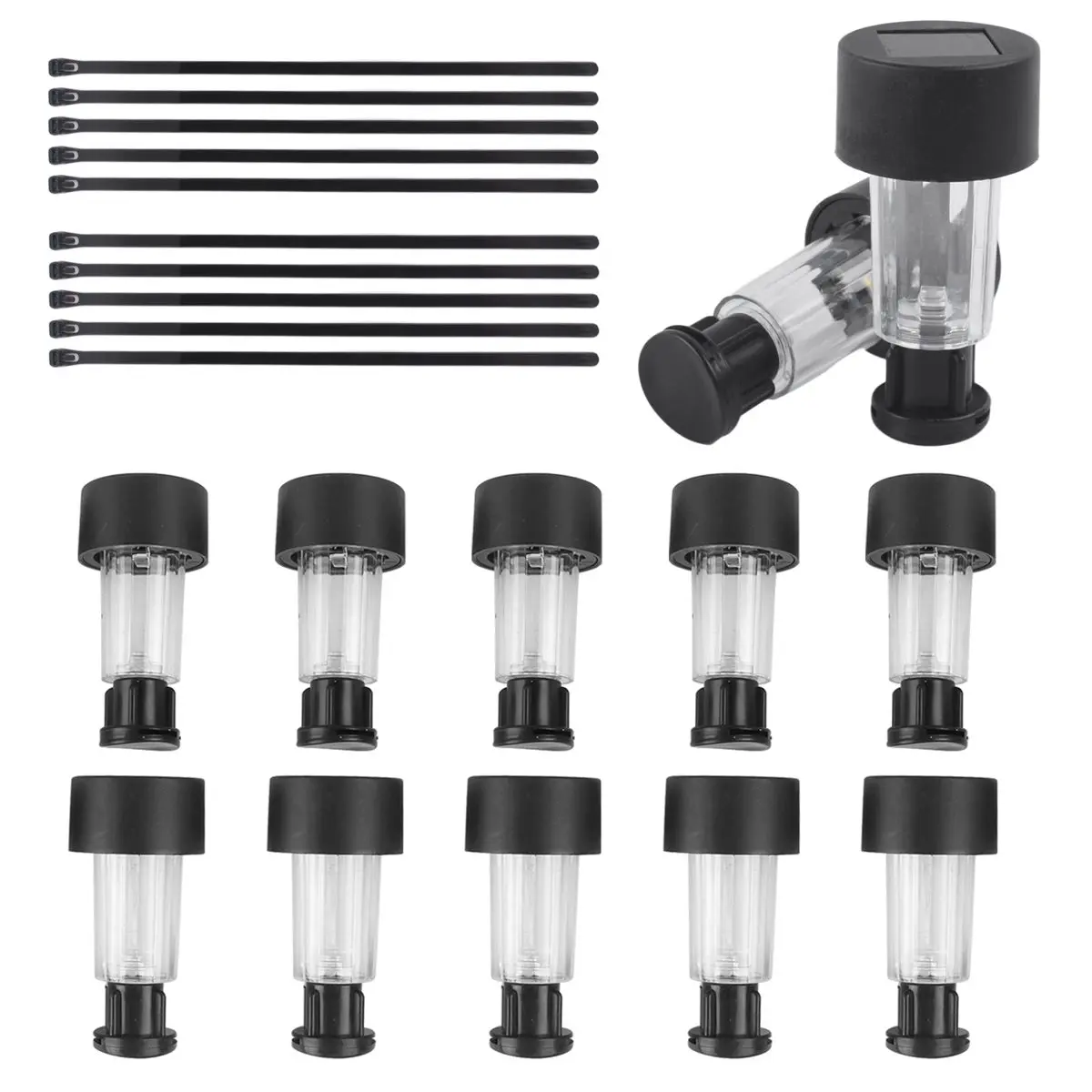 A32I 10Packs LED Solar Lamp Waterproof Pool Lights Outdoor Swimming Pool Fence Garden Decoration Lamp for Yard