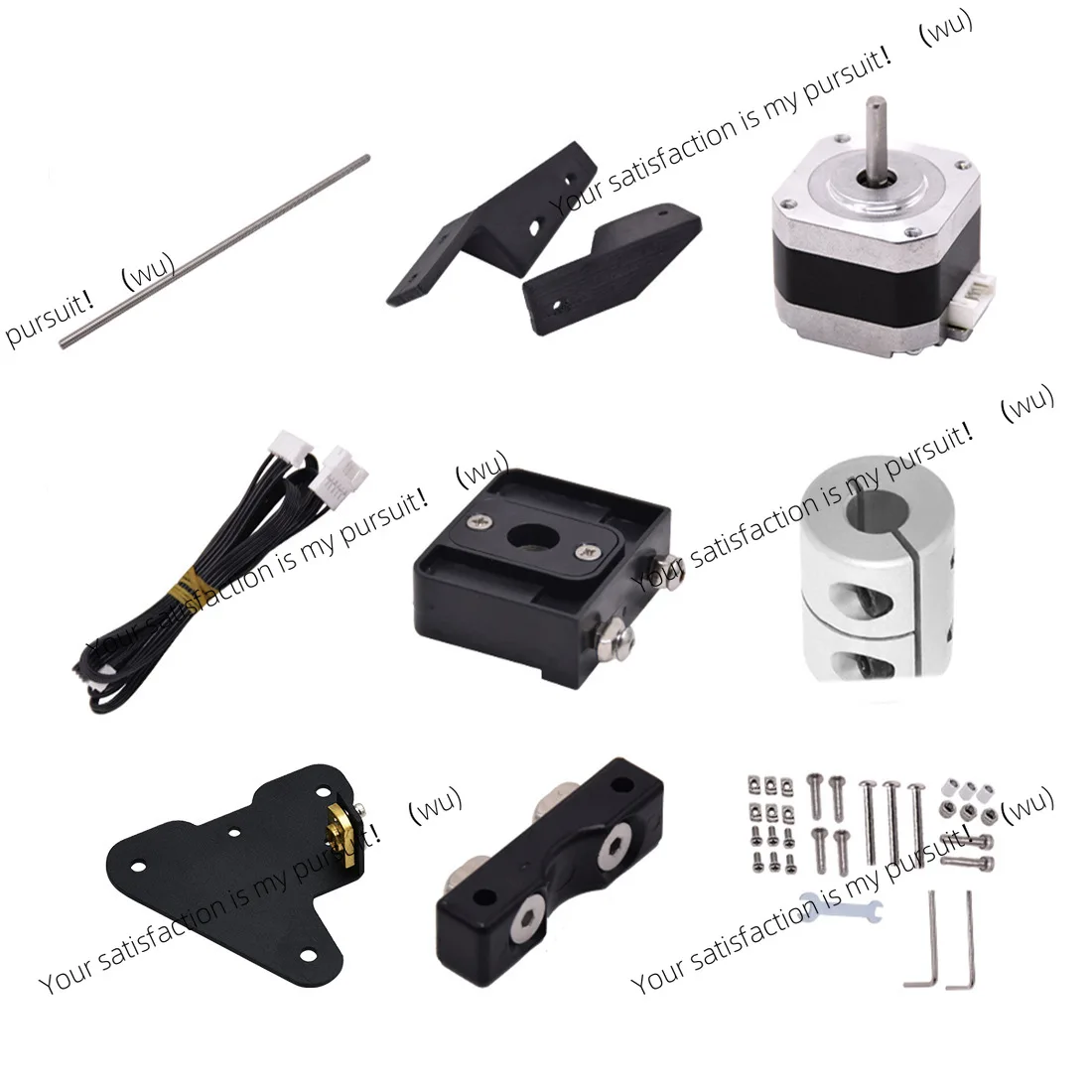 For Ender3/CR10 Compatible 3D Printer Accessories, Dual Z-Axis Screws with Motor Upgrade Kit
