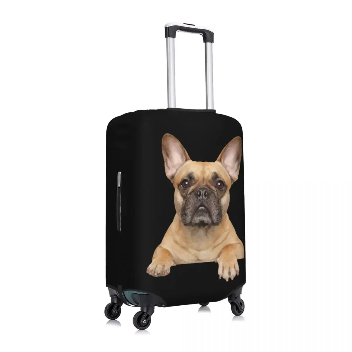 Custom French Bulldog Luggage Cover Protector Cute Frenchie Dog Travel Suitcase Protective Cover for 18-32 Inch