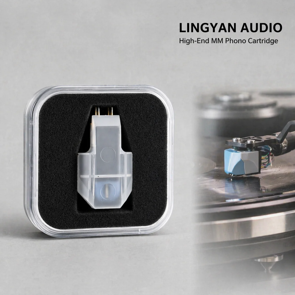LINGYAN AUDIO High-End MM Phono Cartridge, Premium Moving Magnet Stylus for Turntables, Easy Install, Superior Audio