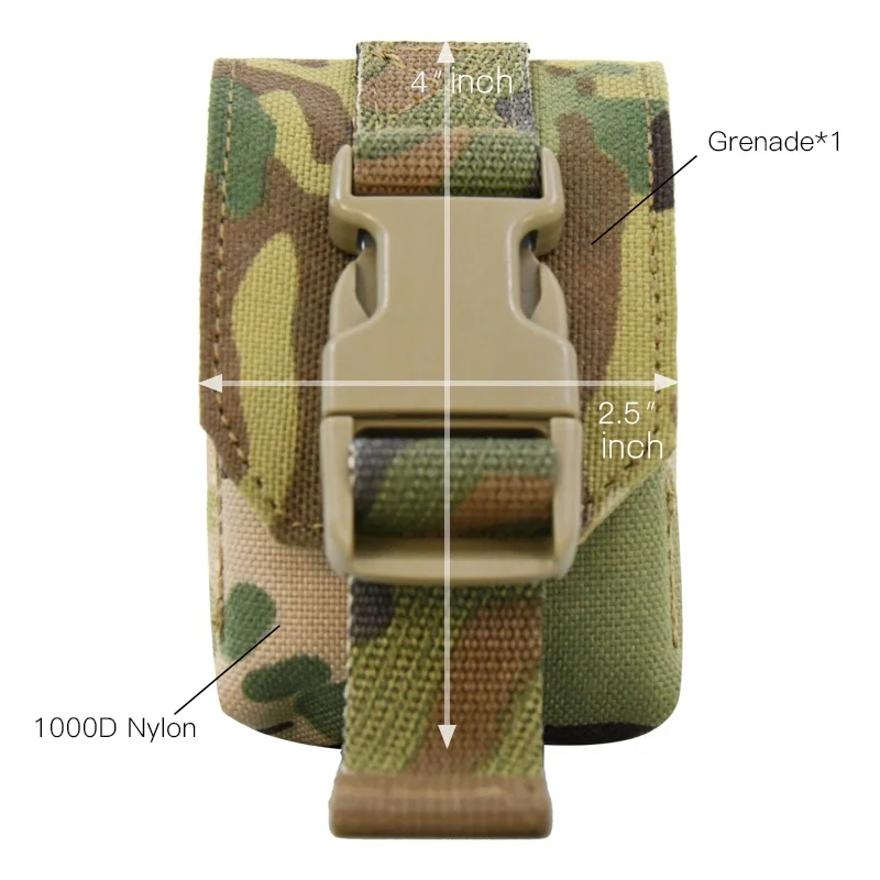 Tactical Grenade Pouch Molle Single Frag Grenade Pouch EDC Torby na narzędzia myśliwskie Strzelanie Sprzęt Airsoft Gears