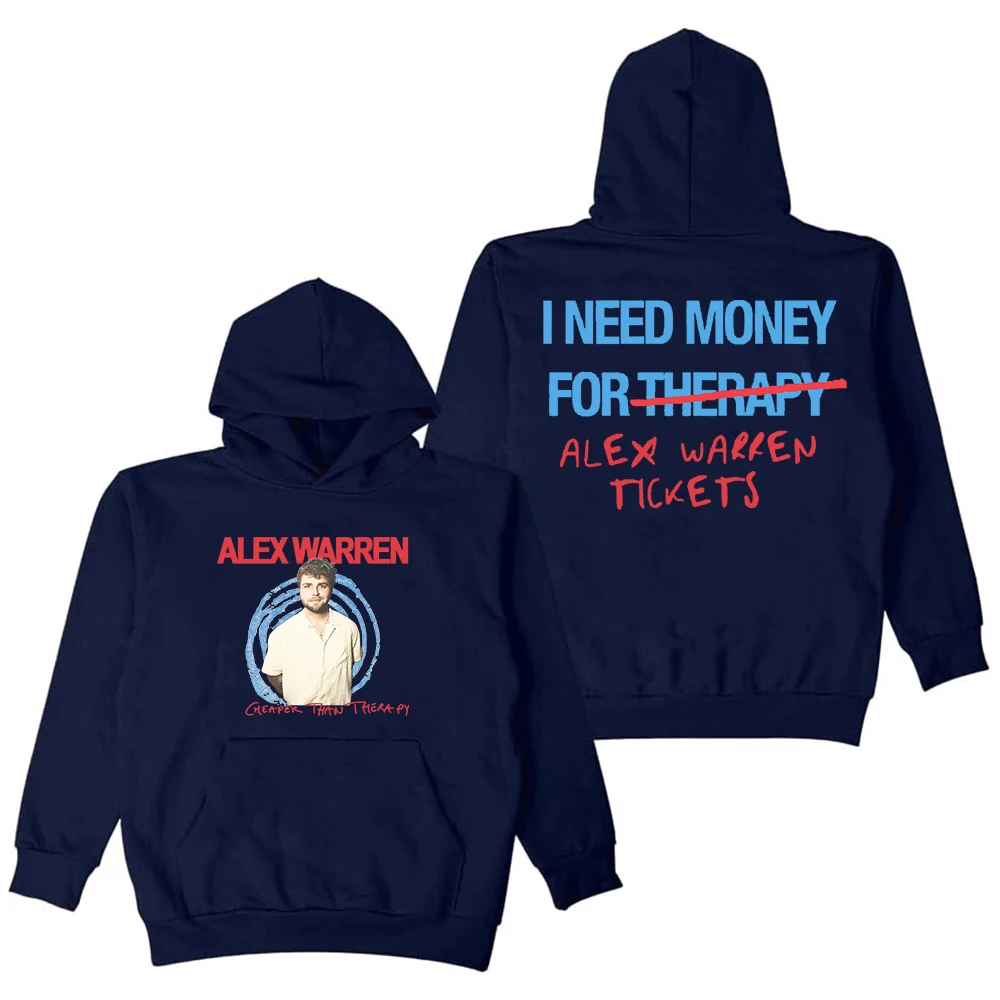 Alex Warren أرخص من تذاكر جولة العلاج Merch هوديي طويل الأكمام ملابس الشارع الشهير النساء الرجال قمصان سويت شيرت بقلنسوة