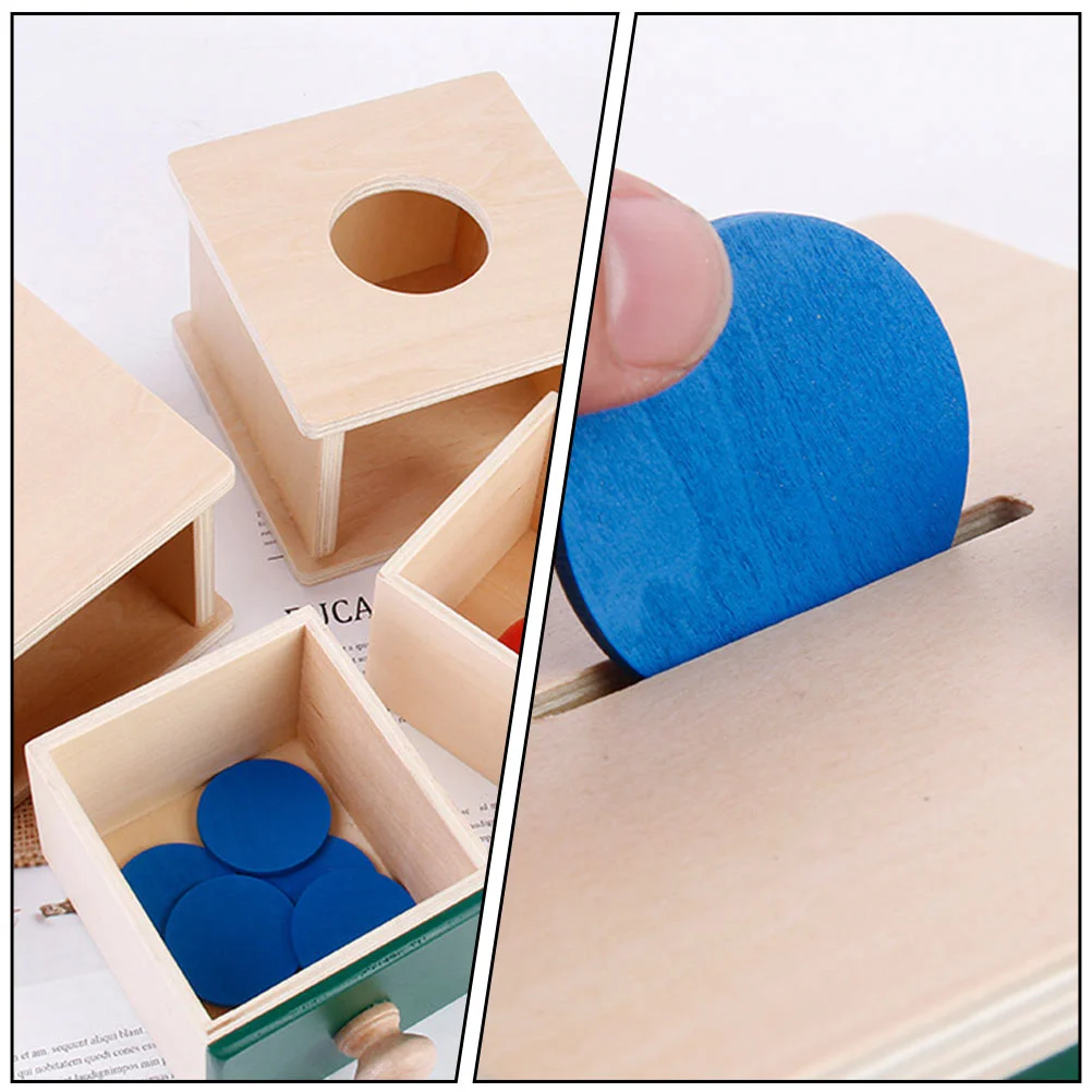 Lehrmittelbox Kindermünze Baby Kinderspielzeug Magnetisches Holz Fidgets Interaktiv