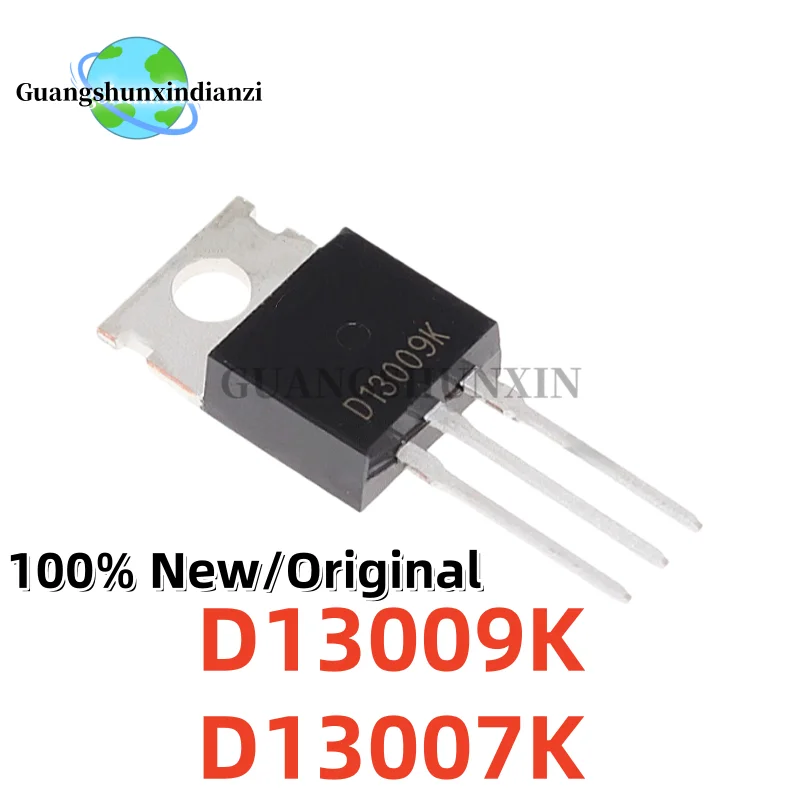 10PCS 100% New and Original D13009K D13007K E13007 E13009 TO-220 Switch power tube Best Quality In Stock