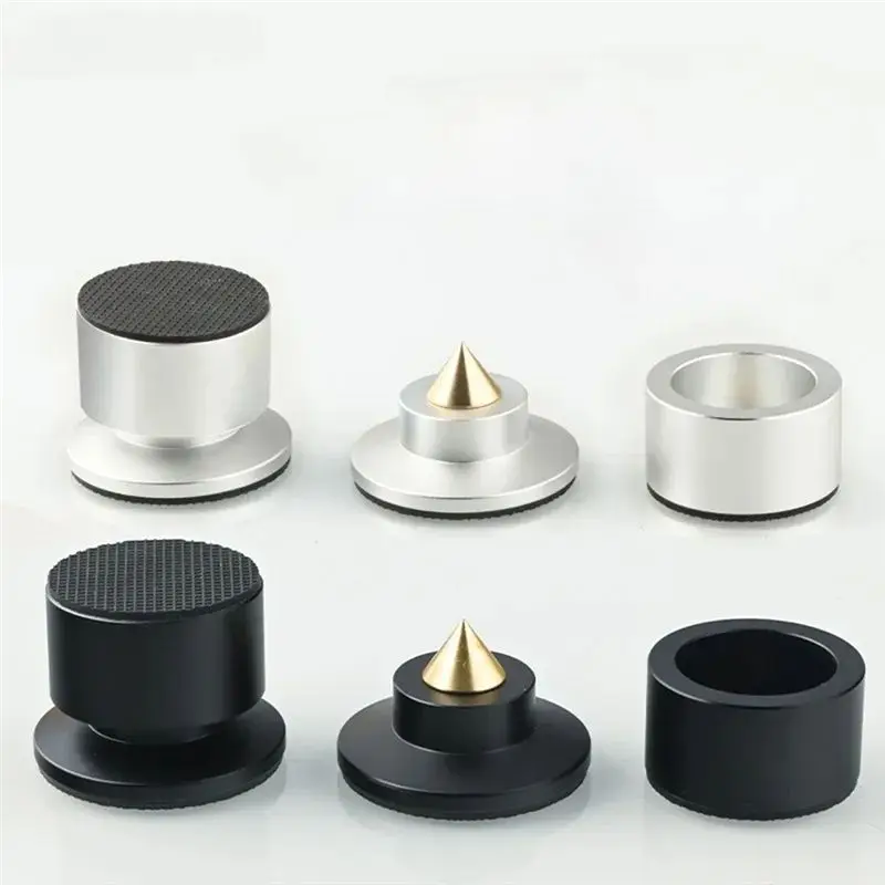 Hot Selling-4Set Shock Spikes Spring Damping Pad KTV Stage Speakers Aluminium Isolation Aluminum Silver,4Set Shock Spikes Spring