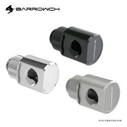 BARROWCH 90 Degree G1/4'' 360 Rotary Fittings,Computer Case Liquid Cooling Loop Kit Build Connector,FBWT90-MR