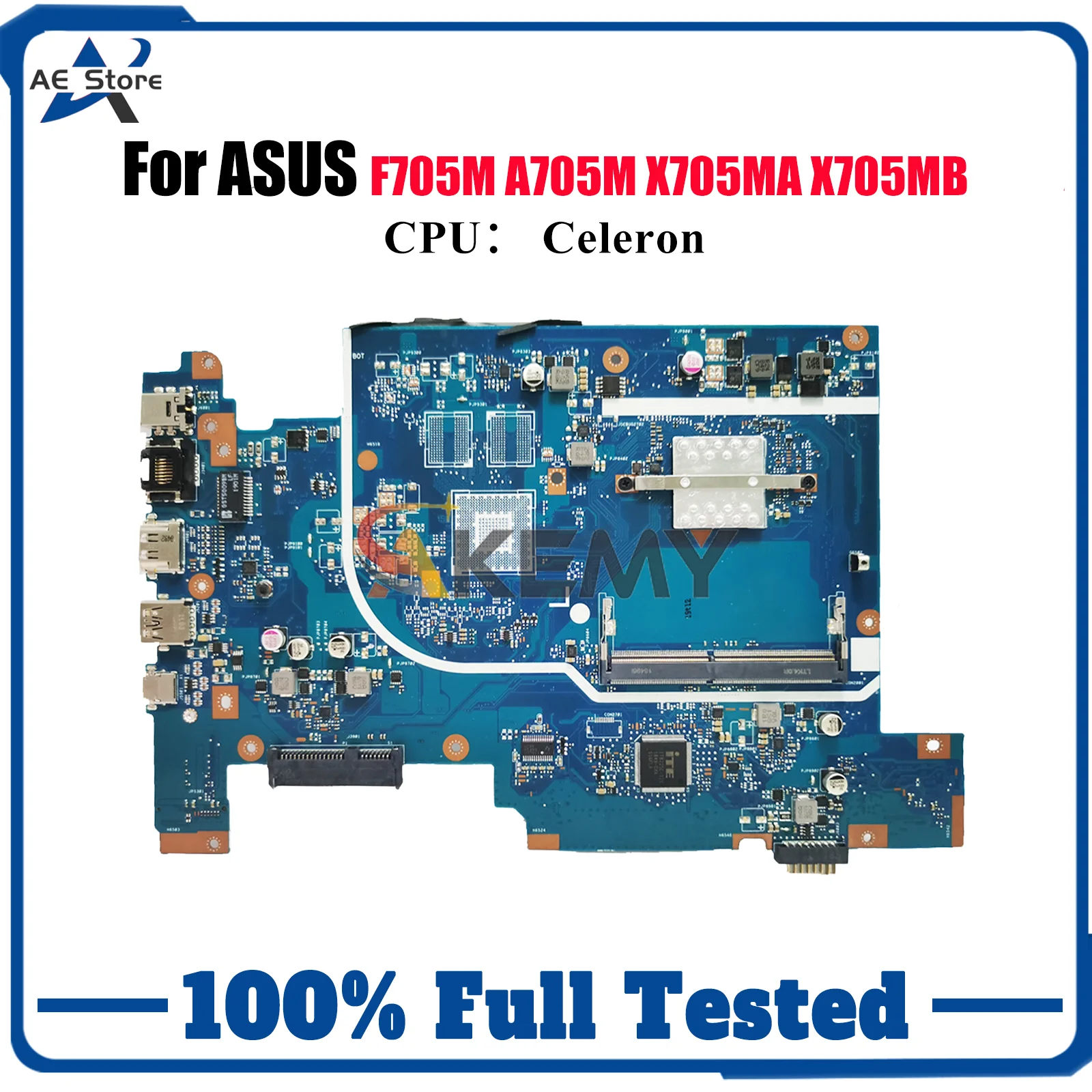 

Материнская плата для ноутбука X705MA для ASUS VivoBook X705MA X705MB F705M X705M A705M с процессором Celeron, 100% тестирование, ОК, быстрая доставка