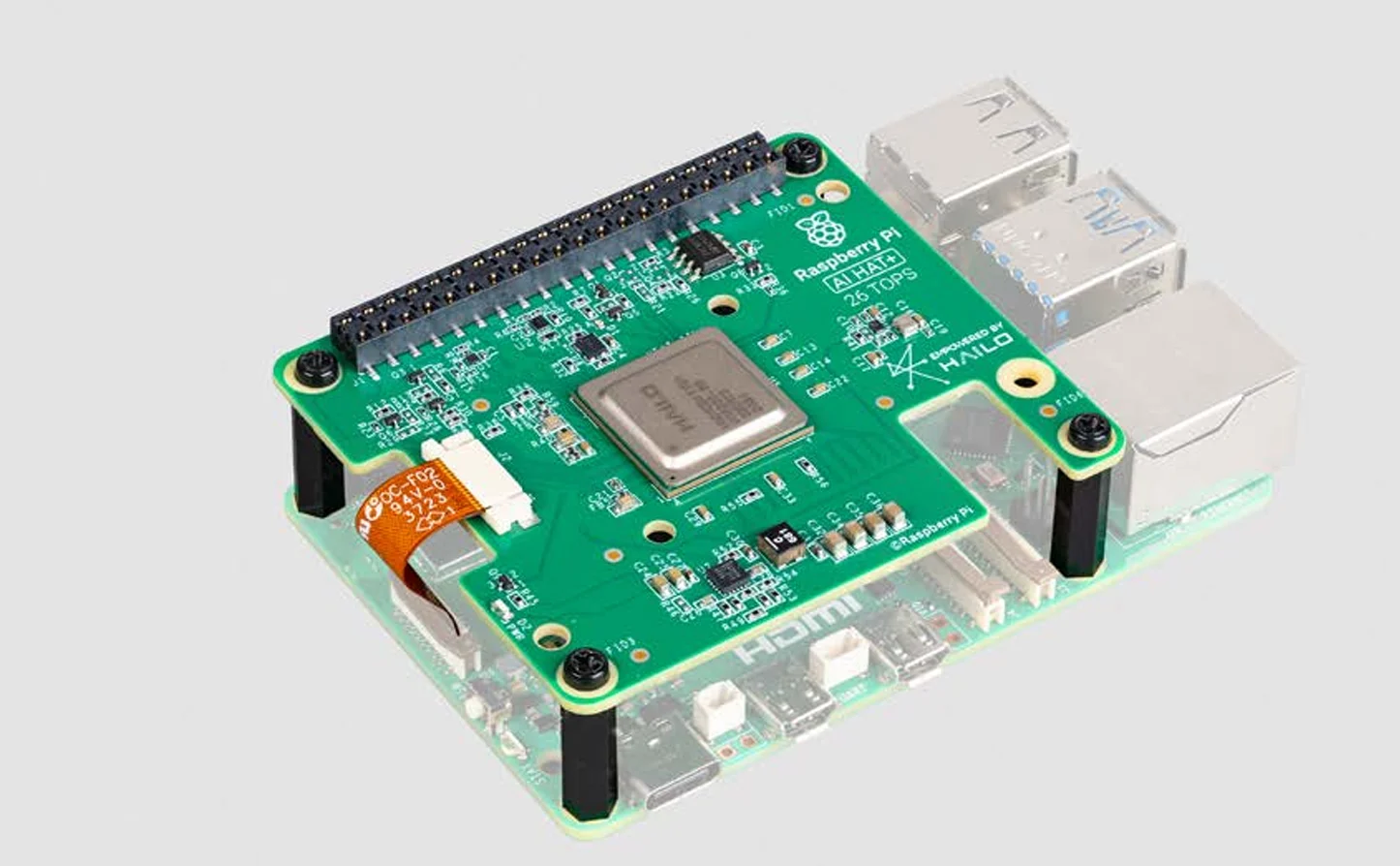 Raspberry Pi Al HAT+ Features Onboard Hailo-8L AI Accelerator 13TOPS  AI expansion board