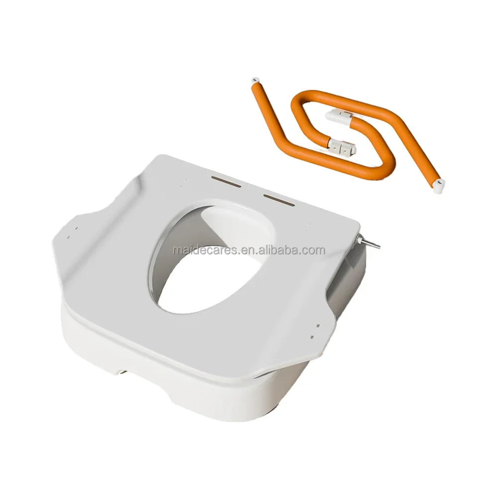 Electric Toilet Lift Seat With Backrest Adjustable Armrest Commode Chair for Elderly Bathroom Mobility Support Safety Aid