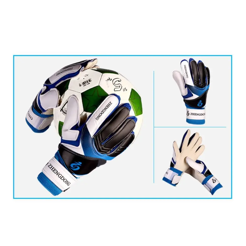 Wear-resistant Football Gloves Anti-slip Thick Latex Goalkeeper Gloves Colorful Excellent Goalkeeper Training Gloves /Adult