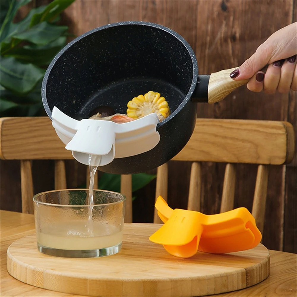 こぼれ防止スープ液体漏斗キッチン用品ポット丸口エッジフローガ - Kitchen Gadgets Guide のレビューと価格