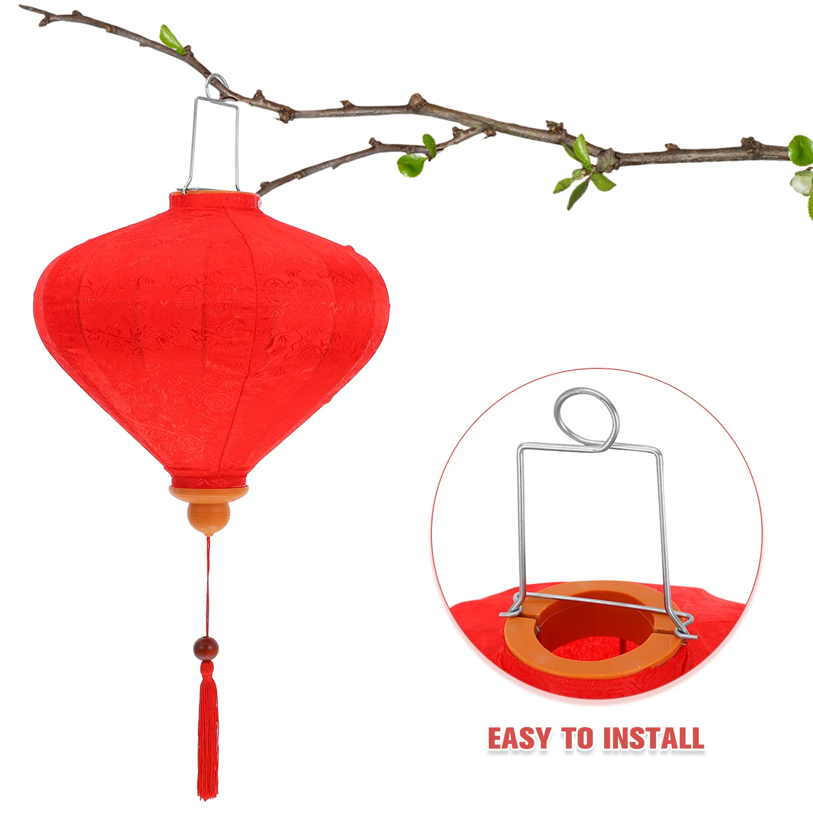1pc em forma de diamante lanternas vietnamitas pendurado decoração ao ar livre festival festa de casamento decoração de seda asiático ano novo lunar solar