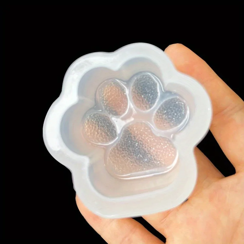 1pc Paw Print  Mold, Clear Epoxy Resin Casting Mold for DIY Crafts, Jewelry Making, Glitter Quicksand Ornaments - view 5