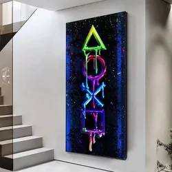 Graffiti PlayStation Gamer Room Canvas Painting Arena Gaming Poster and Prints Wall Art Pictures for Bedroom Home Decor Cuadros