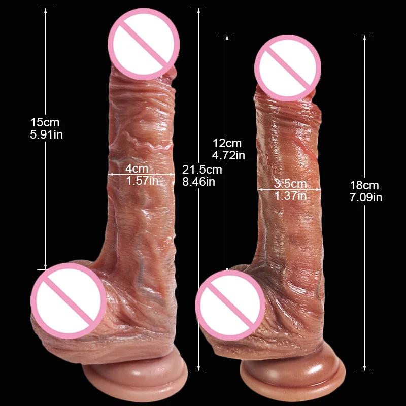 Realistic Sliding Dildo Skin Venis G-spot Stimulate Orgasm Masturbators Soft Penis Big Dick Suction Cup Anal Sex Toys For Women