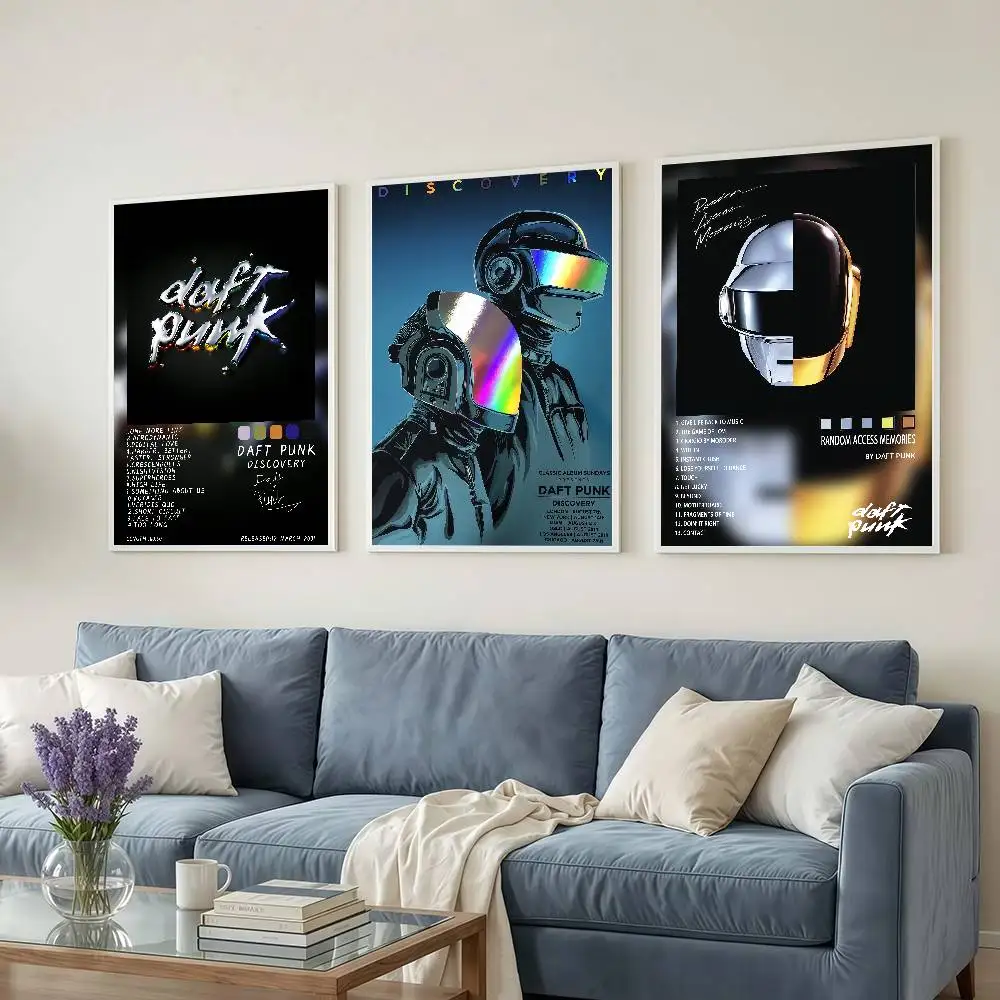 Band D-Daft P-Punk-S Posters Wall Decorations For Dorm Rooms Bedroom And Living Room Gift