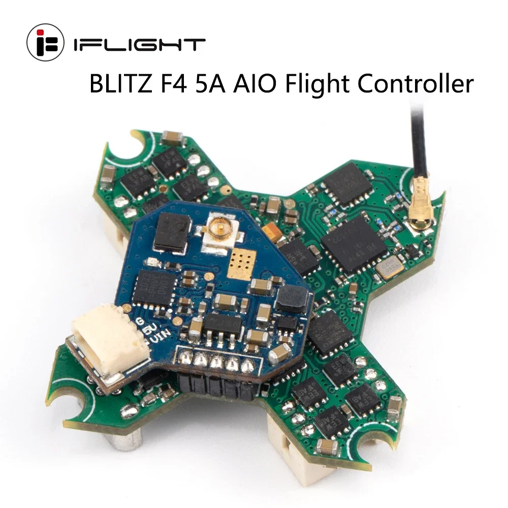 

IFlight BLITZ F411 F4 1S 5A Whoop AIO Flight Controller 50mW VTX Built-in ELRS/CC2500 2.4G Receiver for RC FPV Racing Drone