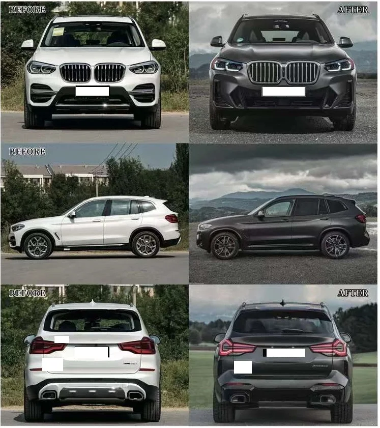 XLstyling Car accessories conversion facelift upgrade bumpers For BMW X3 G01 G08 2018 to 2023 X3 G01 LCI MT body kit