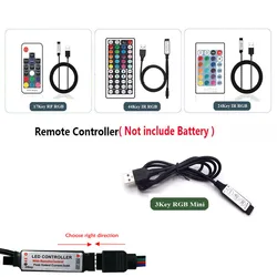 Variateur de lumière avec télécommande sans fil RF, contrôleur USB DC 5V, mini 3 touches, 17 touches, 24 touches, 44 touches pour bandes lumineuses Led RGB 5050/2835/3528