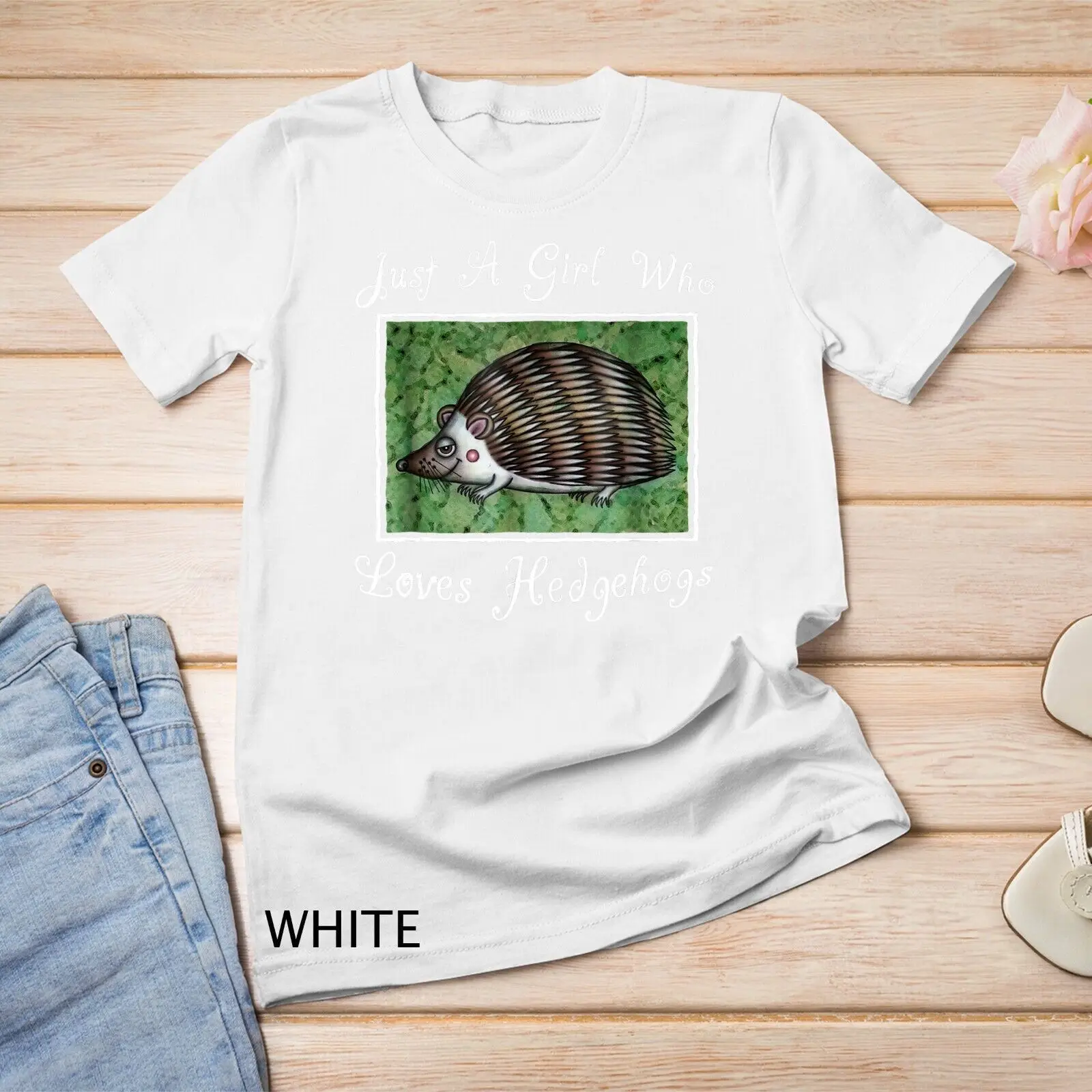 Gewoon Een Meisje Dat Houdt Van Egels Shirt-Schattig Cadeau Unisex T-Shirt