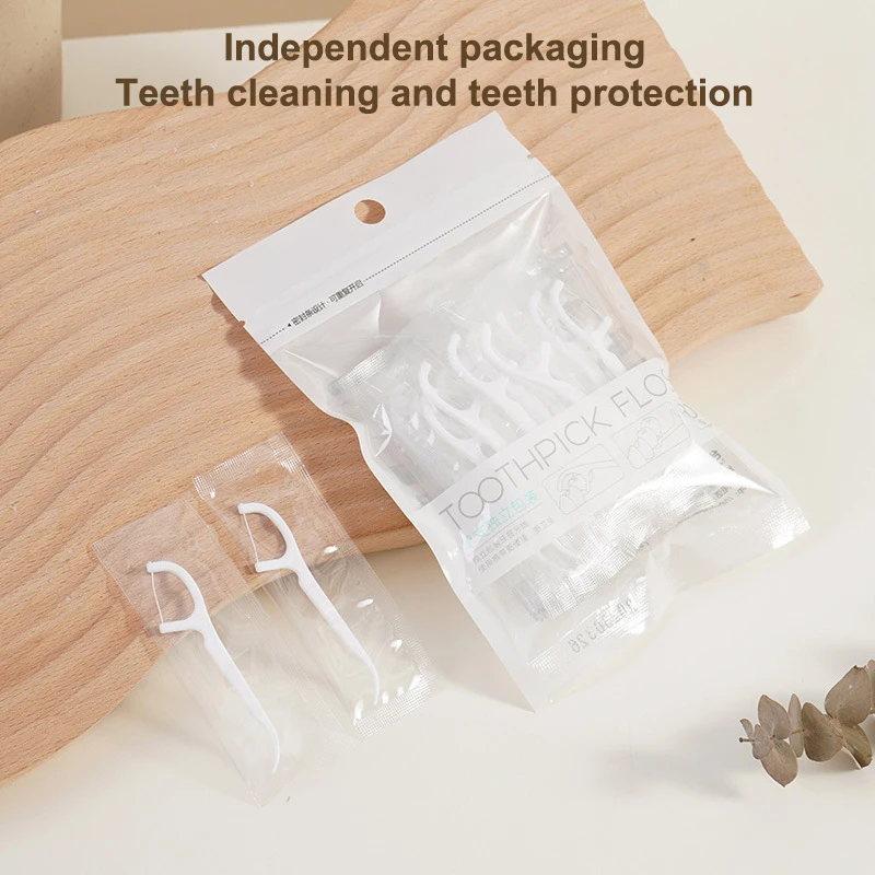 

10/20/30 Pcs Dental Floss Sticks Deep Cleaning Dental Floss Oral Care Portable Disposable Hygienic Dental Floss Daily Travel