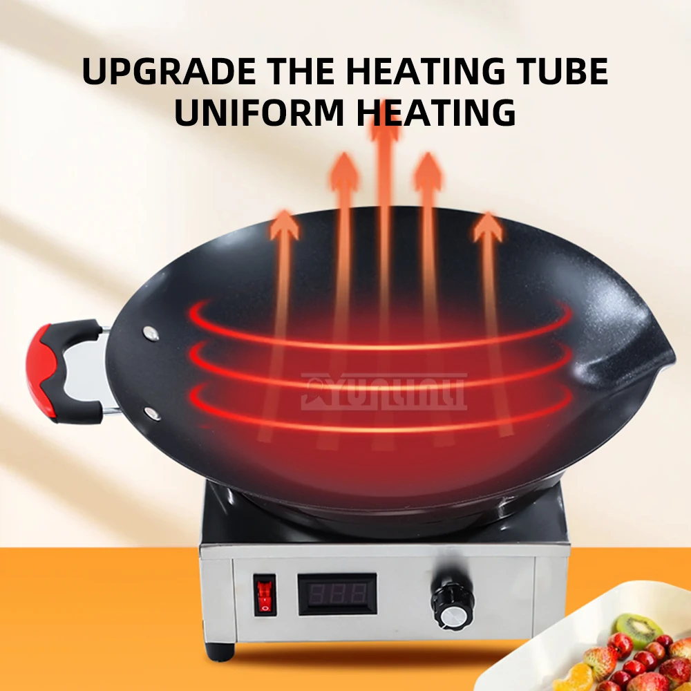 الأكشاك طباخ التدفئة الكهربائية التجارية الزعرور المغلفة بالسكر على آلة عصا معدات الوجبات الخفيفة الصينية التقليدية الرقمية