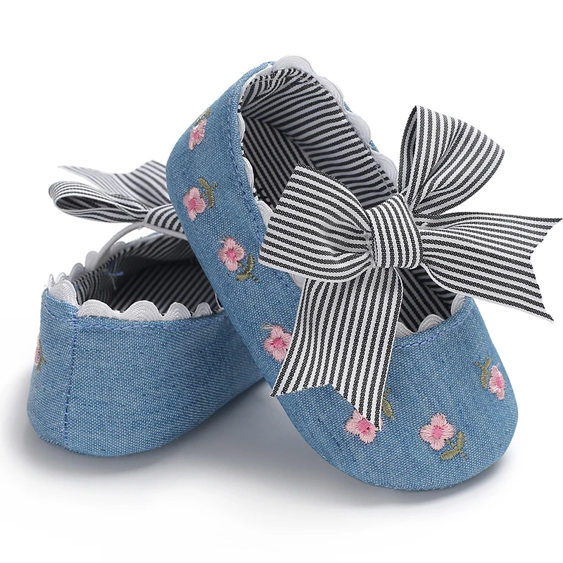 Baby Girl Newborn Shoes Spring Summer Sweet Very Light  Big Bow Knitted Dance Ballerina Dress Pram Crib Shoe Cute Toddler Shoes