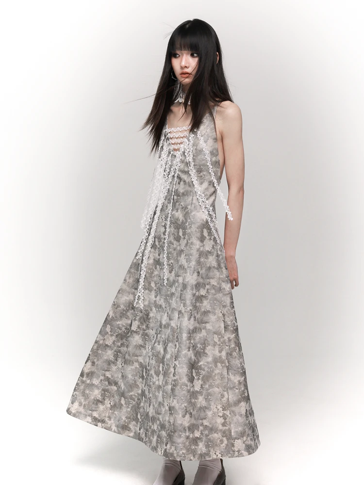 

Оригинальный дизайн: белое кружевное платье без бретелек в китайском стиле, новое, весна-лето-осень, с V-образным вырезом.