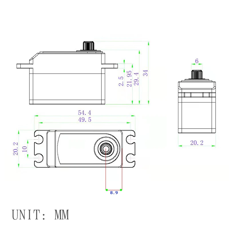 Low Profile Coreless 16KG 20KG 25KG 15KG Brushless Motor Servo Fast Speed 0.045sec Metal Gear Waterproof For Drift Car Crawler