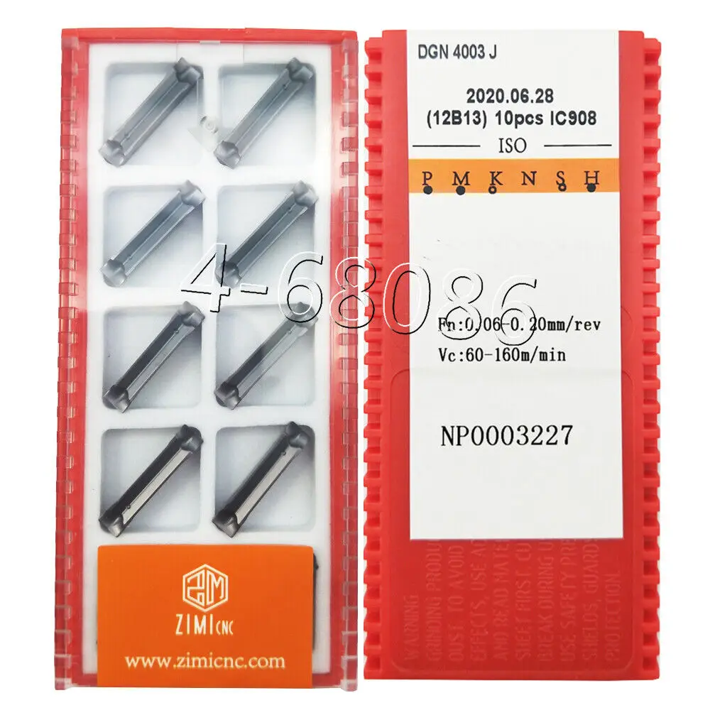 

10pcs DGN 4003J IC908 carbide Grooving cutting inserts milling index Turning tool