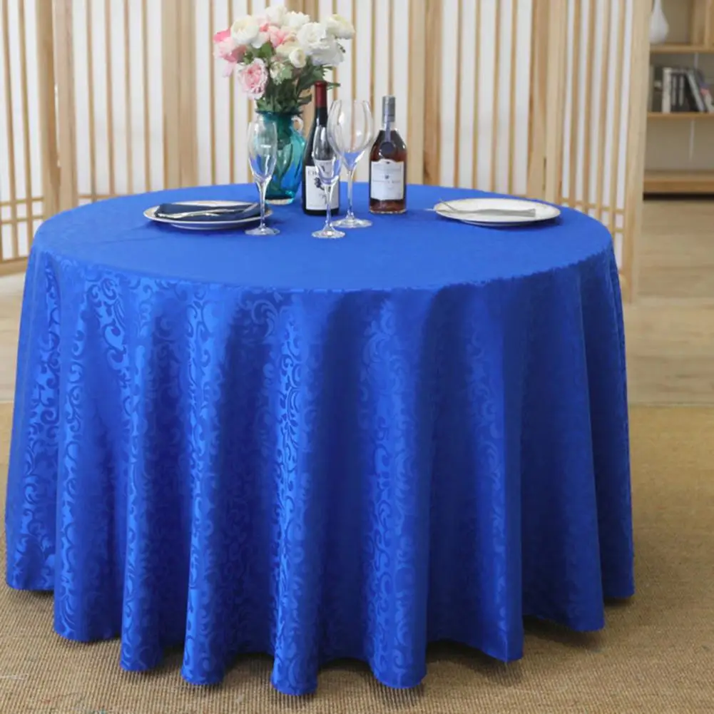 Elegance No Loose Threads Stain Resistant Polyester Spillproof Polyester Fabric Tablecloth Round Tablecloth No Fading