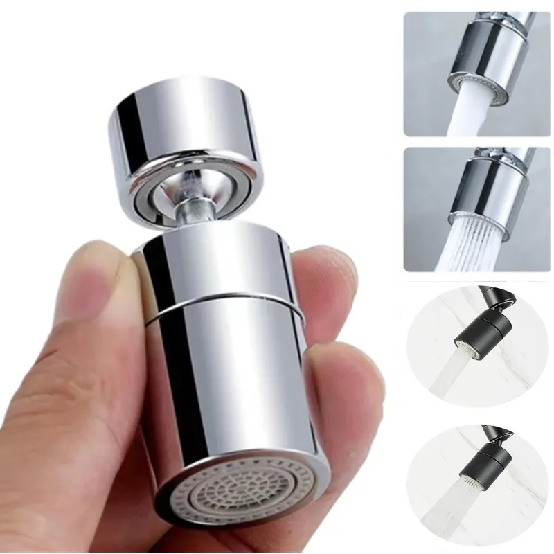 New 2 Mode Kitchen Faucet Spray Head Filter Adjustable 360° Rotary Splashback Tap Nozzle Bubbler Kitchen Sink Faucet Aerator