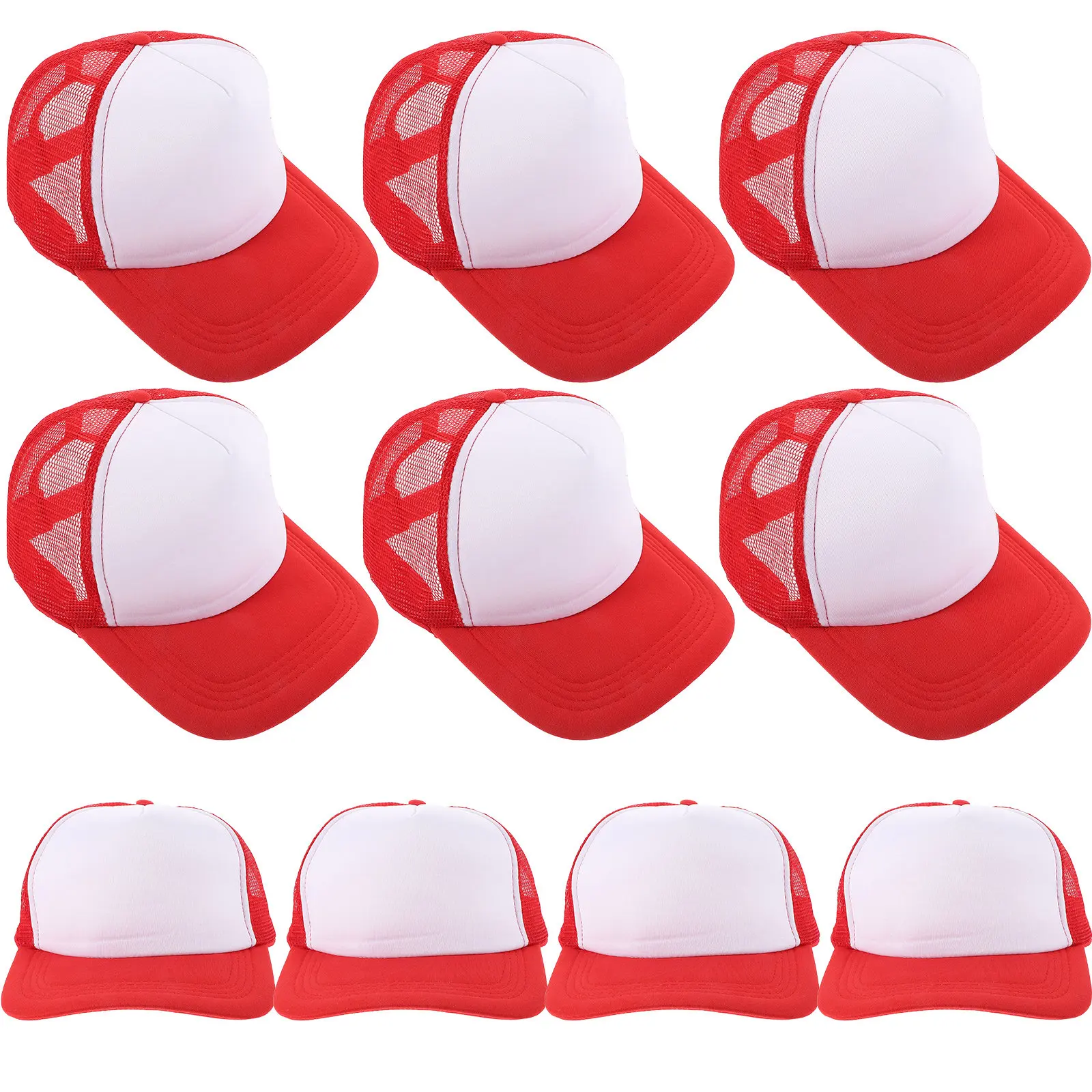 10Pcs Blank Baseball Caps Mesh - Hat Sublimation Blank 评论和价格
