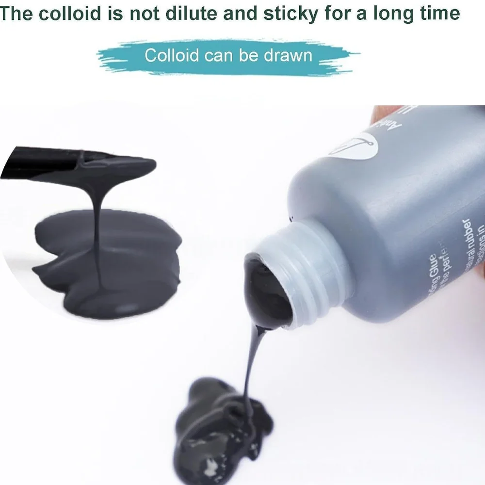 30ml ラネル プロフェッショナル ブラックヘアボンディンググルー - 抗真菌強力ホールド (レースウィッグ、ウィーブ、かつら、ヘアエクステ用)