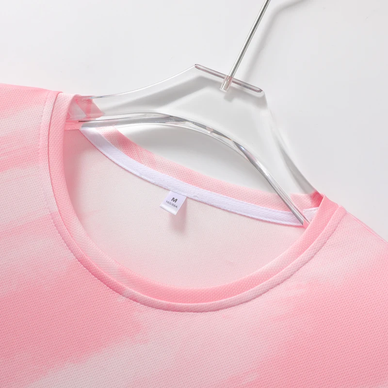 Women's Gradient Quick-drying Sports Short Sleeves Top Workout Gym Joker Short-sleeved Running T Shirts Badminton Outdoor Sports view 3