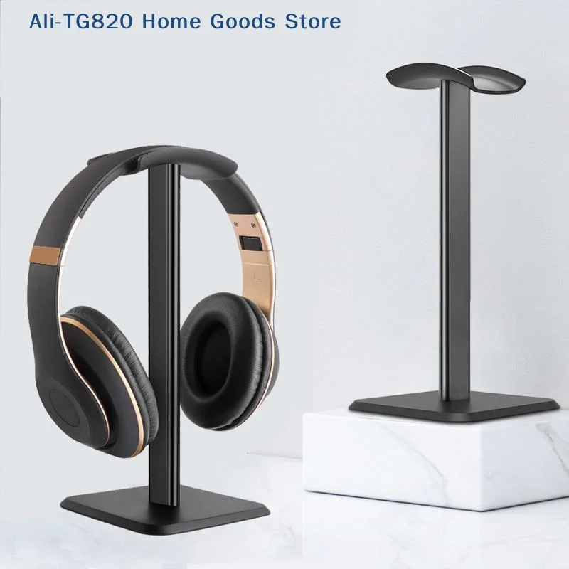 [TG820]Aluminium Alloy Headphone Stand Holder Rack Space Saving Headset Stand Rack Desktop Organizer Display Earphone Bracket
