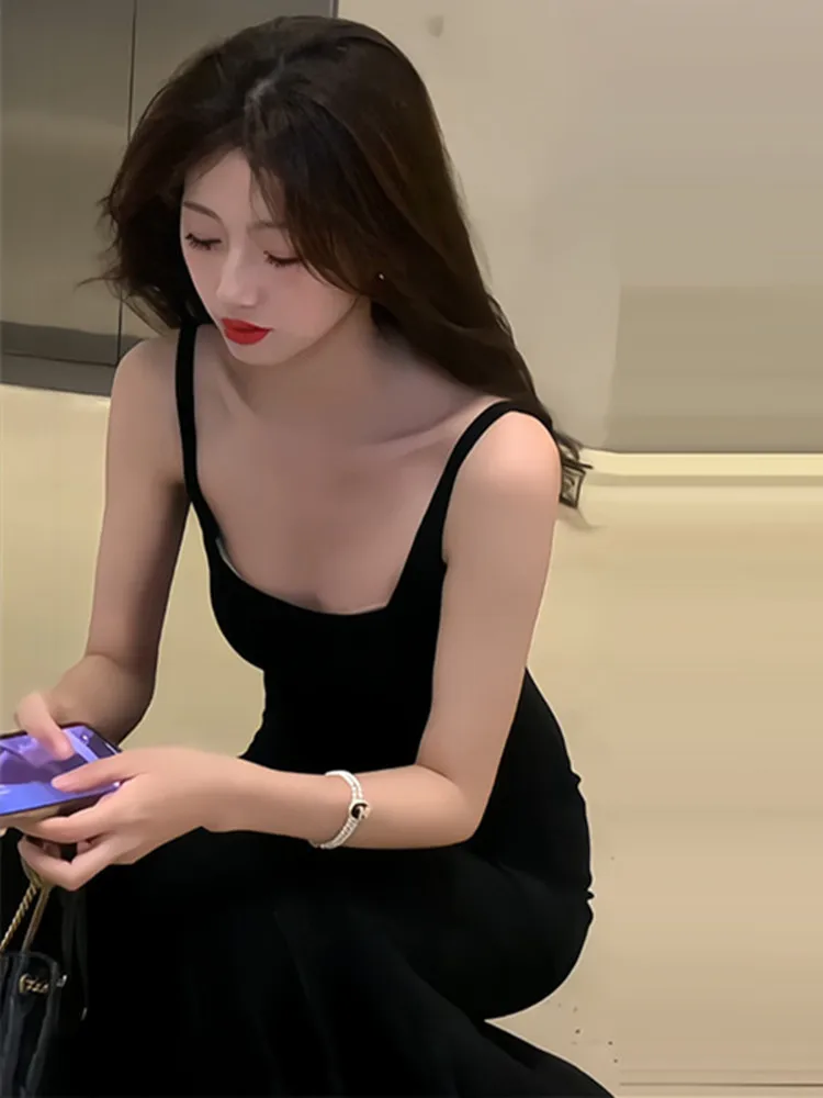 

Summer New Sle Women's Sexy Slim Fit Long Dr Strapl Bodycon Fi Tail Gown Commute Faion Korean Sle Crystal Xuan